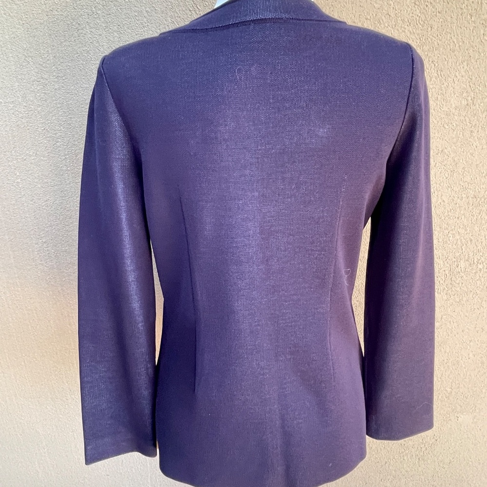 Exclusively Misook Navy Full Zip Rhinestone Embel… - image 6